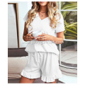 Casual Knit Short Sleeve Pajamas